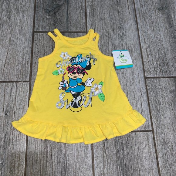 Disney Baby Minnie Mouse Amazingly Sweet Dress 18M Yellow NWT - Picture 5 of 8